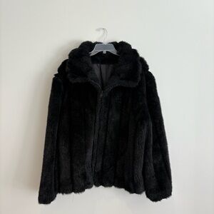 Vintage Olympia Limited Inc Chic Black Teddy Jacket Made in the USA Size L